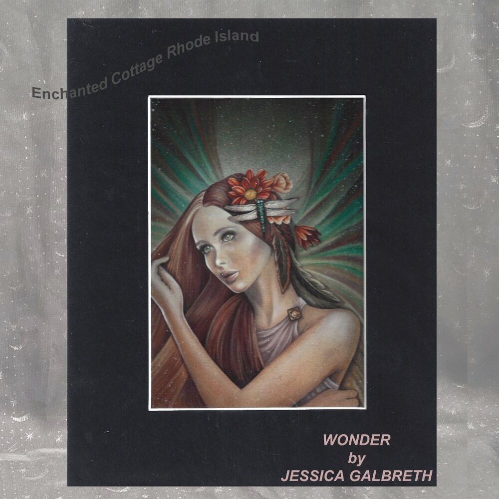 Jessica Galbreth 𝑾𝑶𝑵𝑫𝑬𝑹 𝑽𝒊𝒏𝒕𝒂𝒈𝒆 𝑨𝒏𝒈𝒆𝒍 8X10 Matted Art Print